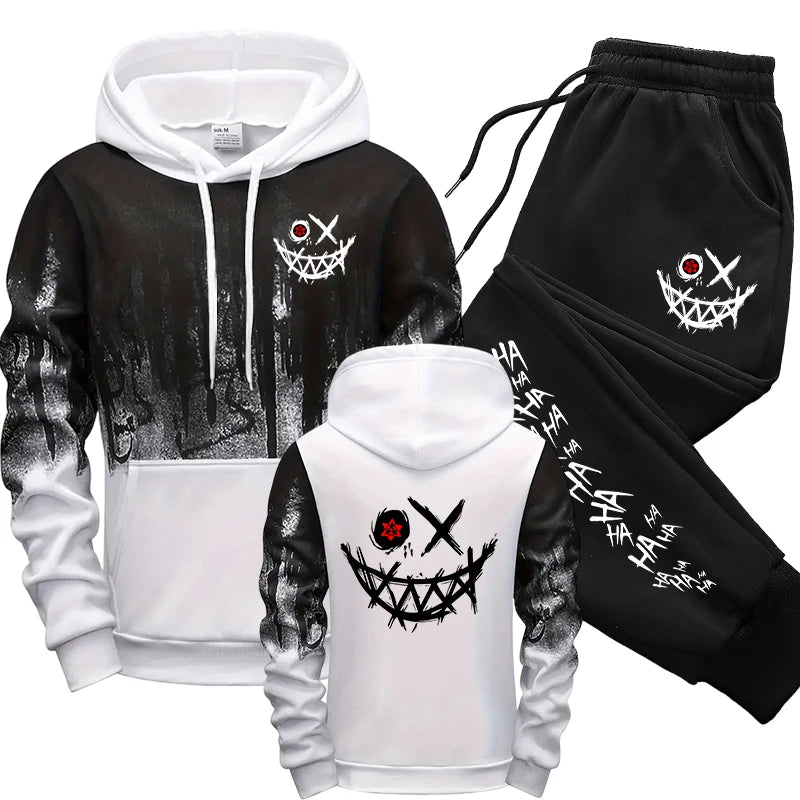 Men's Set Hooded Sweatshirts Sweatpants Autumn Winter Male Daily Casual Sports Jogger Suit 2025 Urban Fashion Hoodies Sportswear