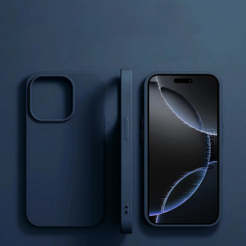 Original Liquid Silicone Phone Case For APPLE iPhone 11 13 12 14 15 16 Pro Max Plus 16E Cases Shockproof Protective Back Cover